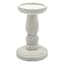 Honeybloom White Painted Distressed Candle Holder, 7"