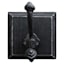 Black Wood & Metal Rustic Wall Hook, 5"