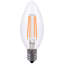2-Pack Filament Candle Bulb 4W 120V 2700K Clear Dimmer 320Lm E12