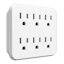 6-Outlet Wall Tap White