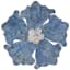 Blue Metal Flower Wall Art, 13"