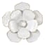 White Metal Flower Wall Art, 6"