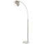 Silver Arc Floor Lamp with Marble Base & Metal Dome Shade, 70"