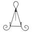 Black Loop Easel, 8"