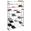 50-Pair Standing Shoe Rack, Black