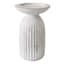 Modern White Pillar Candle Holder, 8"