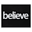 Believe Canvas Wall Sign, 14x11