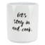 Let's Stay In & Cook White Utensil Holder, 7"