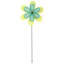 38in. Plastic Fabric Double Layer Whirligig Yellow/Green