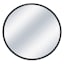 Black Metal Round Wall Mirror, 32"