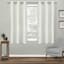 Lennon White Woven Grommet Blackout Curtain Panel, 63"