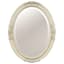 Polyurethane Framed White Oval Wall Mirror, 25x33