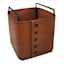 Brown Faux Leather Pencil Cup