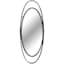 Metal Ring Framed Oval Wall Mirror, 14x36