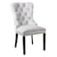 Velvet Grey Tufted Ring Back Dining Chair
