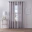 Found & Fable Maya Light Grey Fringe Striped Sheer Grommet Curtain Panel, 84"