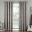 Stone Striped Room Darkening Grommet Curtain Panel, 84"
