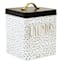 Doreen White & Black Metal Laundry Storage Canister, Small