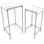 White Plant Stand with Gold Metal Base, Small