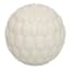 Honeybloom White Dotted Textured Ceramic Sphere, 4"