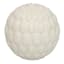Honeybloom White Dotted Textured Sphere, 4"