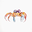 Crab with Glasses Canvas Wall Art, 12"