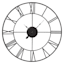Brushed Black Metal Round Wall Clock, 41"