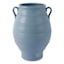 Blue Ceramic Vase, 12"