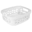 Fleur Cutout White Storage Basket, 11l