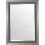 Triple Beaded Silver Rectangle Wall Mirror, 30x36