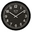 Black Modern Round Wall Clock, 14"