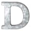 12" Galvanized Metal Monogram Wall Art, D