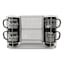 Set of 4 Stacked Black Mugs with Metal Stand, 14oz