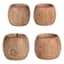 Set of 4 Natural Wooden Napkin Rings