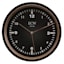 Black & Rose Gold Modern Round Wall Clock with Black Dial, 12"