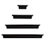 Kate 4-Piece Wooden Wall Ledge Set, Black