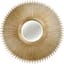 Sunburst Polyurethane Soft Gold Round Wall Mirror, 49"