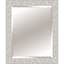 Solid Wood Floral Antique White Rectangle Wall Mirror, 28x34