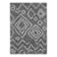 (C167) Dark Grey & Ivory Moroccan Style Shag Area Rug, 5x7