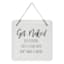 Get Naked Metal Bathroom Hanging Wall Sign, 8"