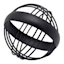 Black Metal Sphere, 6"