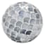 Grey Mosaic Decorative Orb, 4"