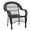 Outdoor Wicker Chair, Black