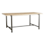 Found & Fable Loggy Wood & Metal Dining Table, 71"