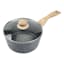 Grey Speckled Non-Stick Sauce Pan with Lid, 3qt