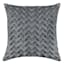 Charcoal Grey Triangle Pleated Velvet Throw Pillow, 18"