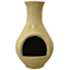Handmade Clay Ringo Modern Outdoor Chimenea, 39"