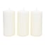 3-Pack Ivory Unscented Overdip Pillar Candles, 5.6"