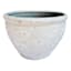 White Chamomile Textured Outdoor Clay Planter, Large