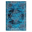(D416) Antika Navy Blue Vintage Medallion Area Rug, 5x7